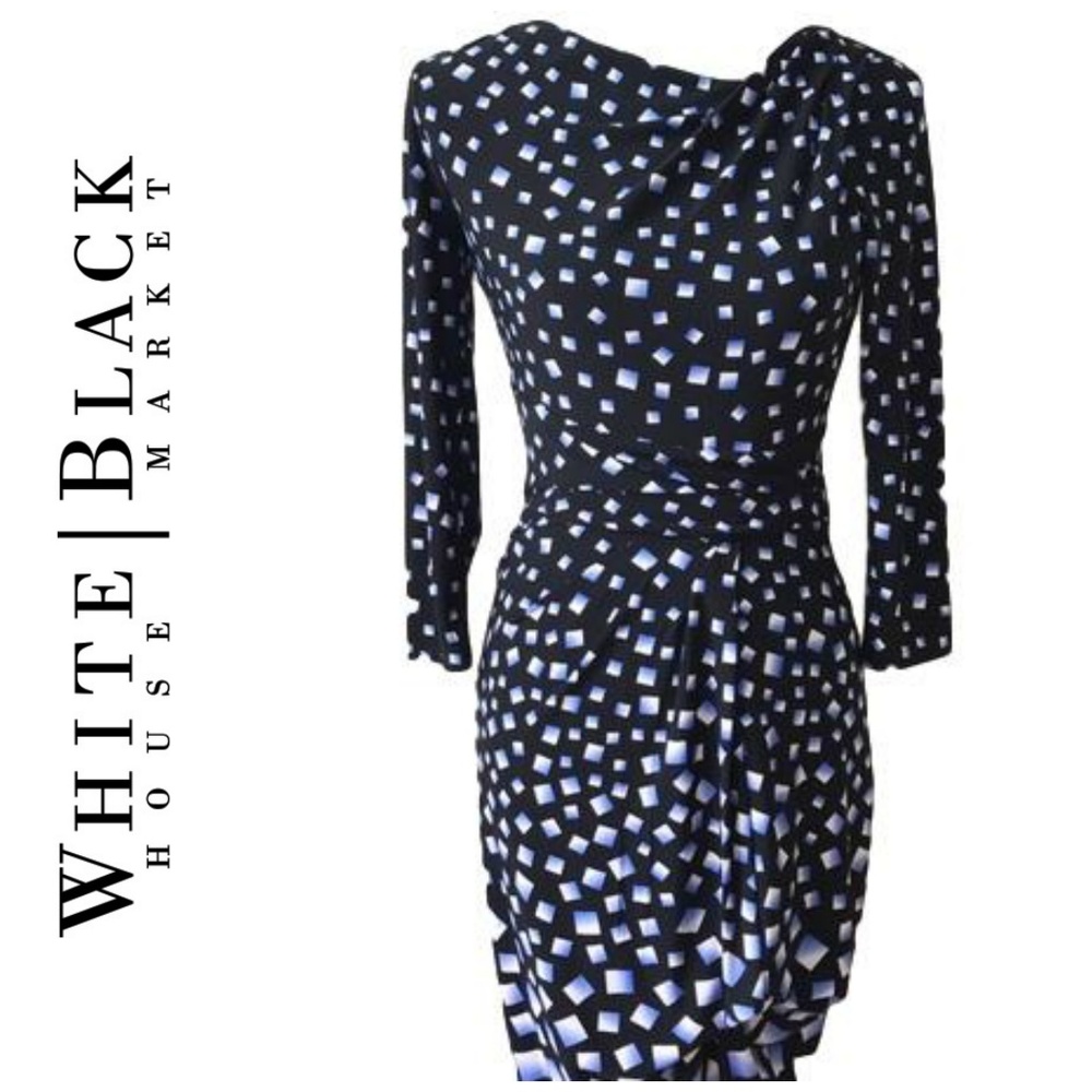 WHBM Black Sheath Dress Size 2